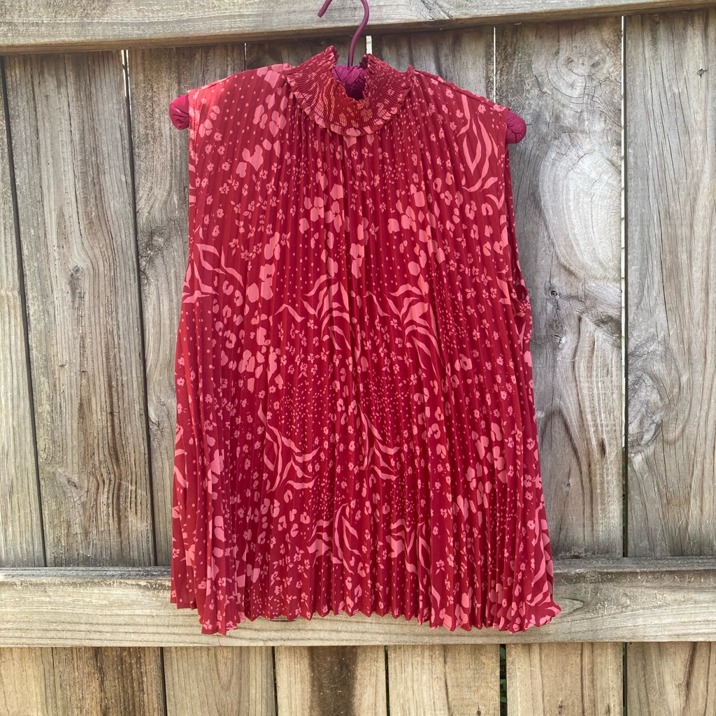 Nanette Lepore Red High Neck Blouse